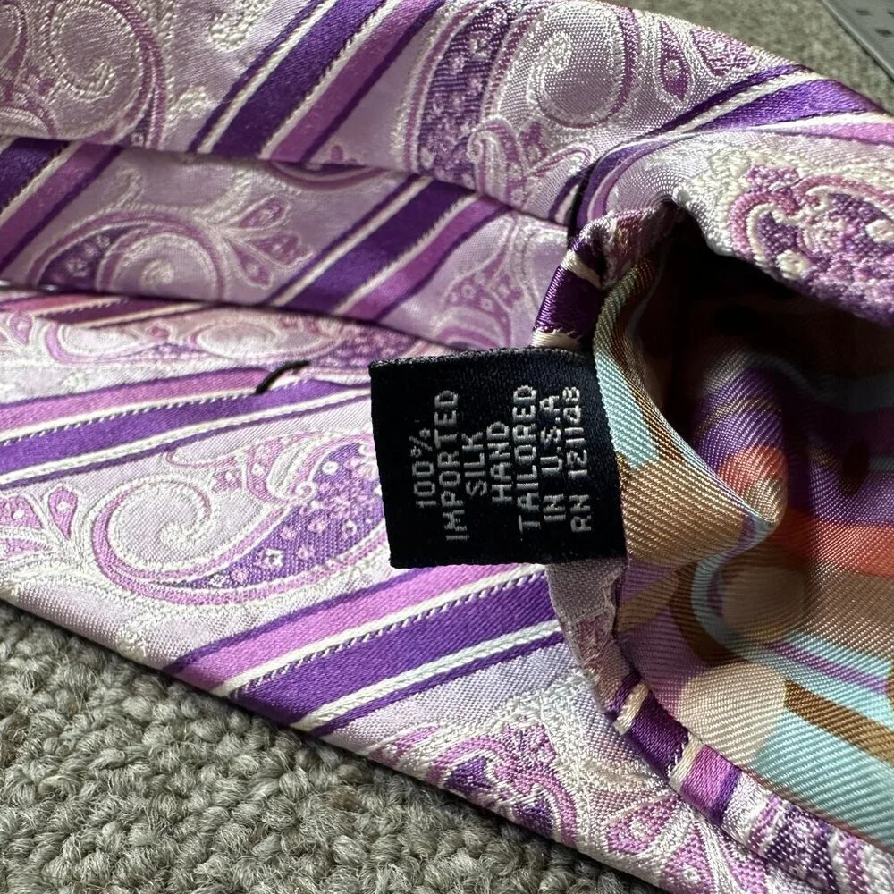 Ted Baker Purple Paisley Silk Neck Tie